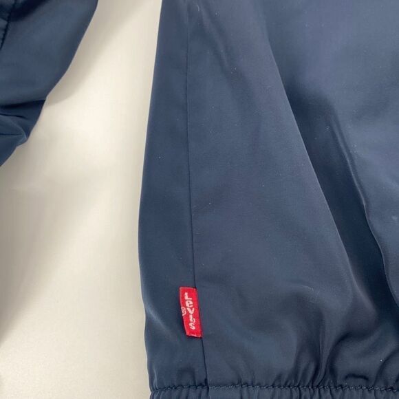 Levi's Iconic‎ Bomber Flight Jacket Water Resistant Nylon Zips Navy Small - Picture 9 of 16